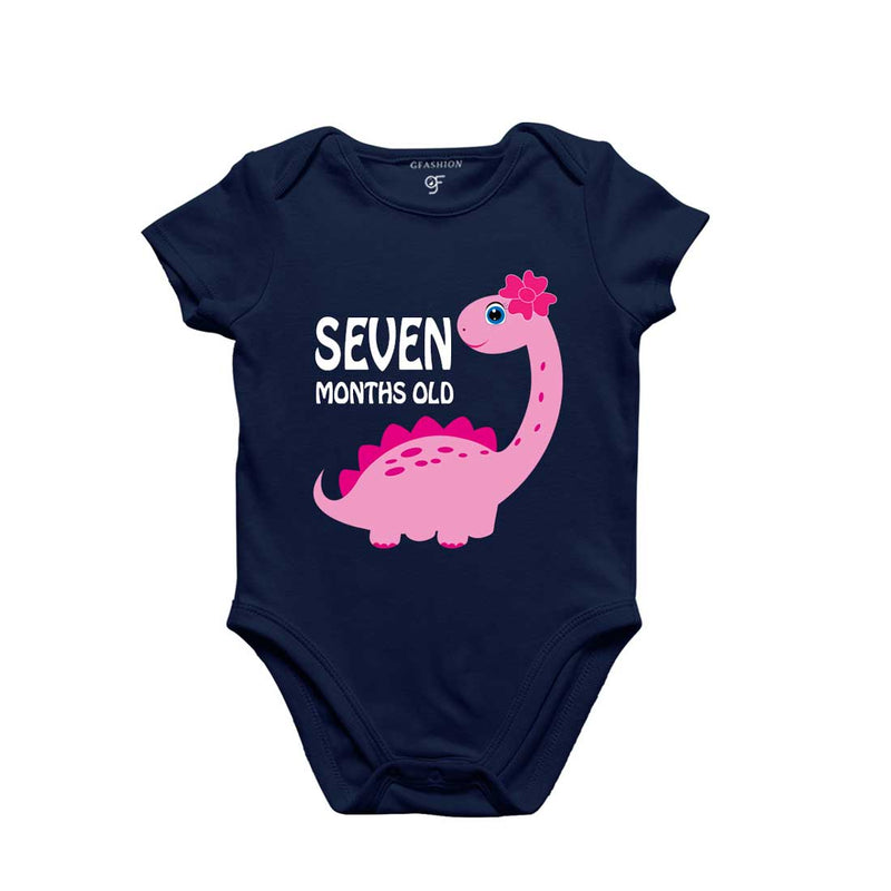 Seven Month Baby Bodysuit-Rompers in Navy Color avilable @ gfashion.jpg