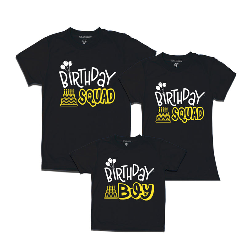 Birthday Squad Dad ,Mom & Birthday Boy T-shirts