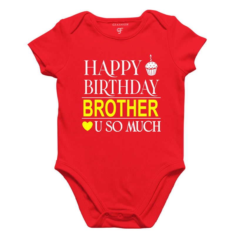 Happy Birthday Brother Love u so much-Body suit-Rompers in Red Color available @ gfashion.jpg