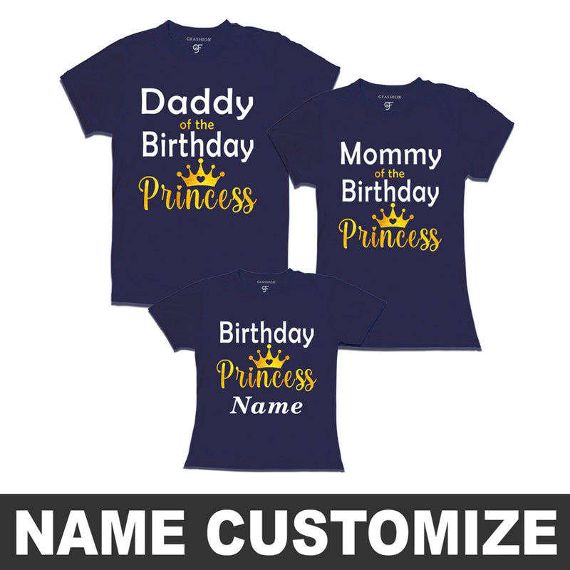 Birthday Princess T-shirts With Dad and Mom