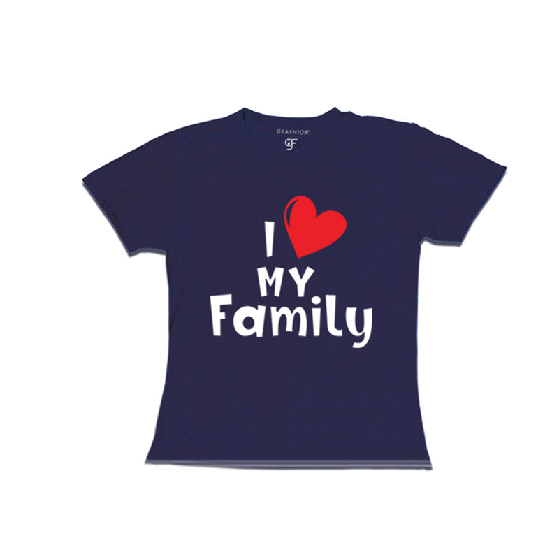 i love family t shirt for girl