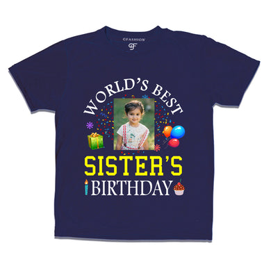 World's Best Sister's Birthday Photo T-shirt in Navy Color available @ gfashion.jpg