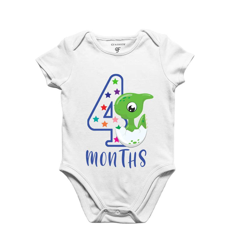 Four Month Baby Bodysuit-Rompers in White Color avilable @ gfashion.jpg