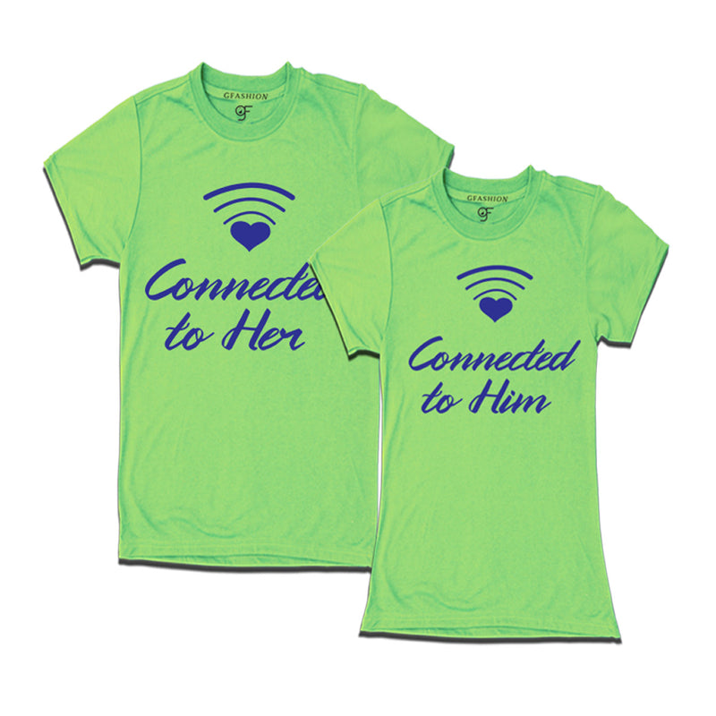 Couple T-shirt connected to him and her