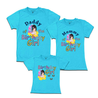 Butterfly theme birthday girl t shirts for family
