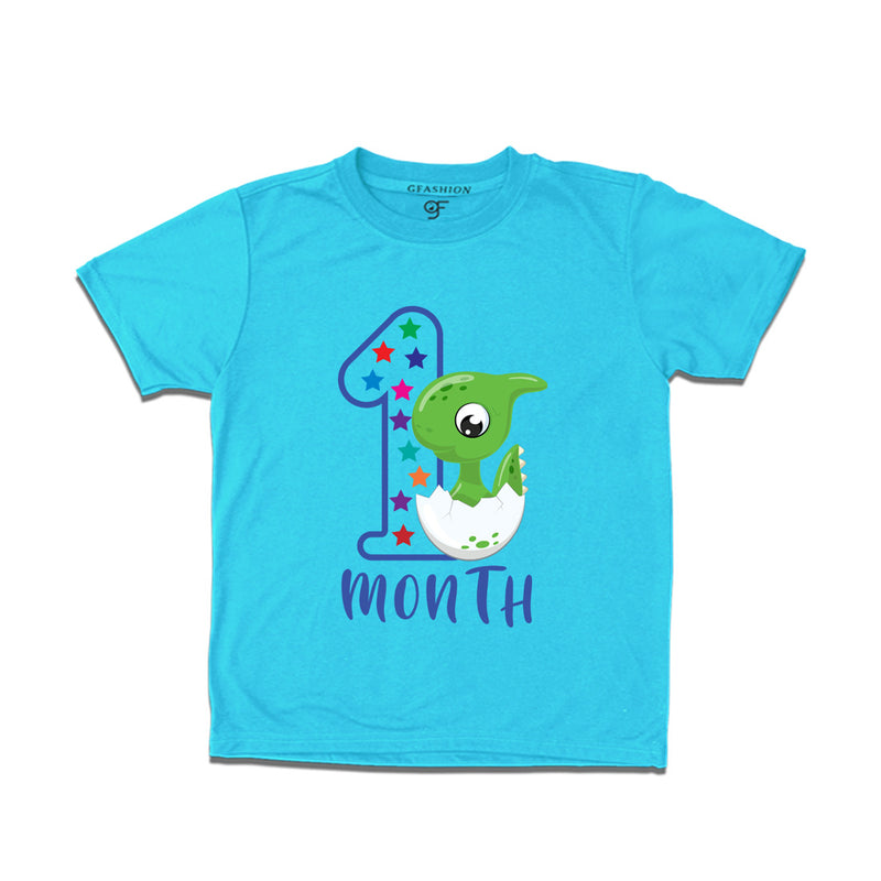 One Month Baby T-shirt in Sky Blue Color avilable @ gfashion.jpg