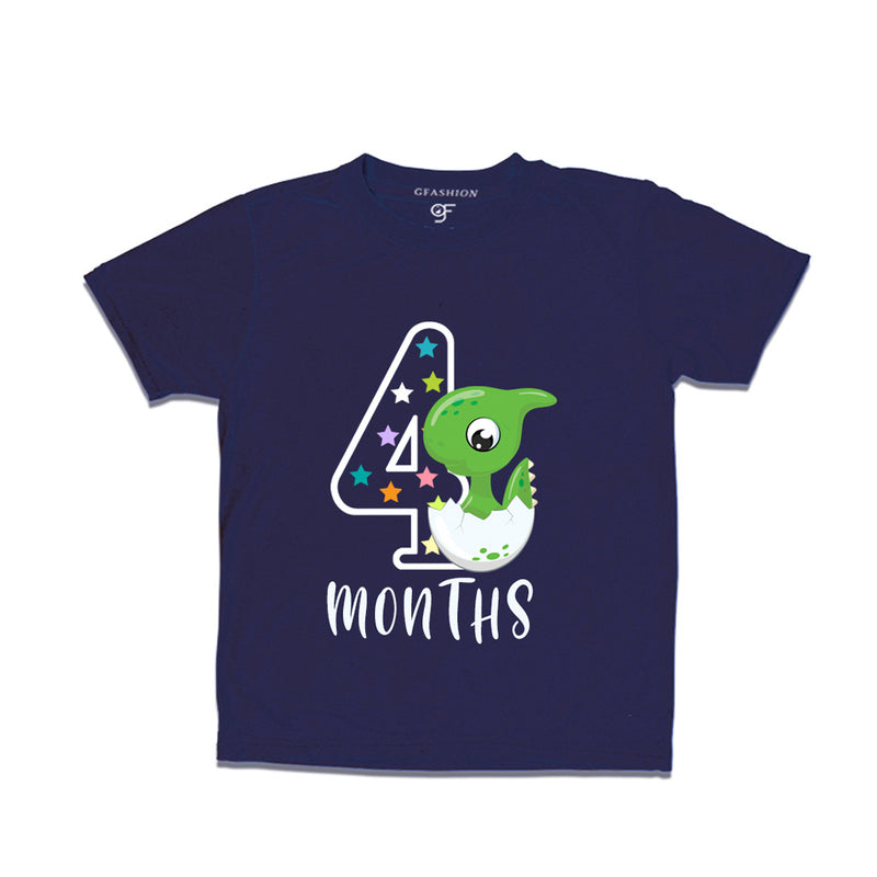 Four Month Baby T-shirt in Navy Color avilable @ gfashion.jpg