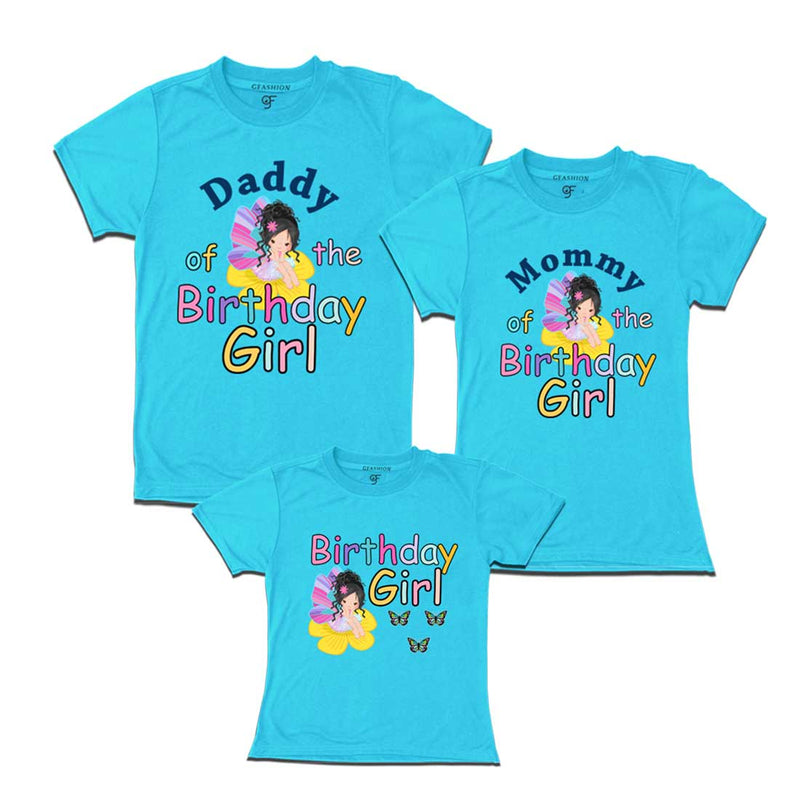 butterfly theme birthday girl t shirts with dad mom