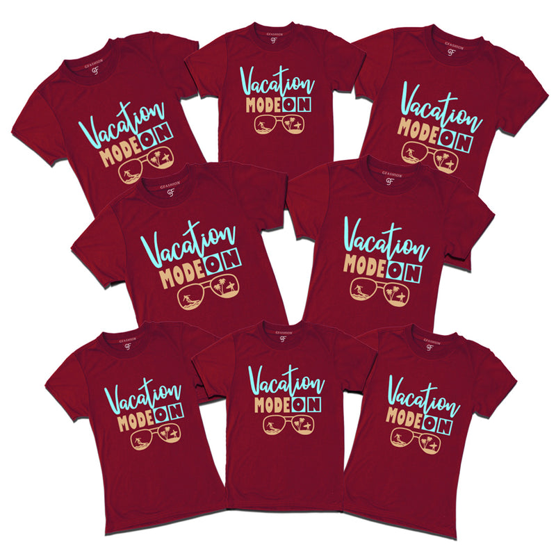 vacation mode on t shirts for group
