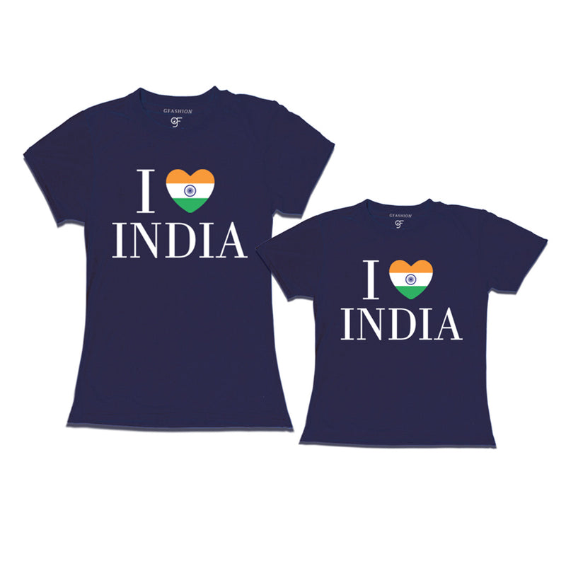 I love India Mom and Daughter T-shirts in Navy Color available @ gfashion.jpg