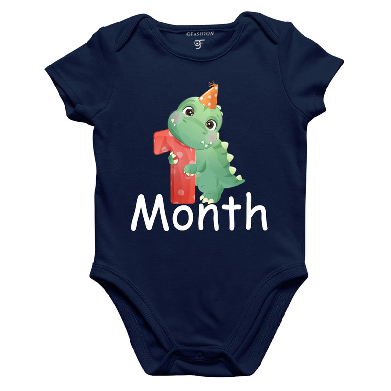 One Month Baby BodySuit in Navy Color avilable @ gfashion.jpg