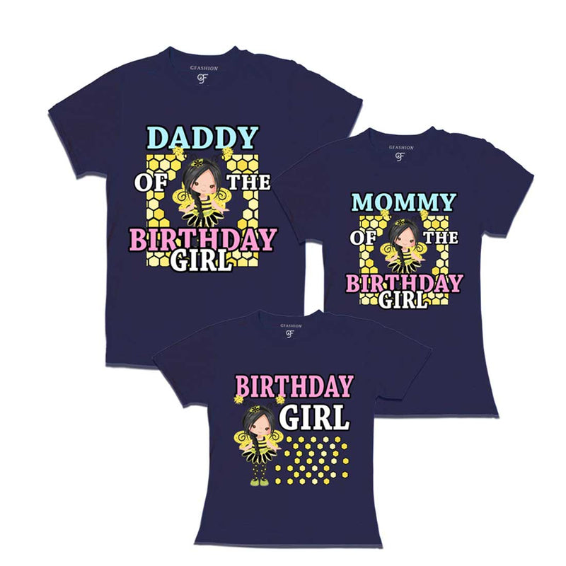 Bee Day Theme T-shirts for Girl with Family