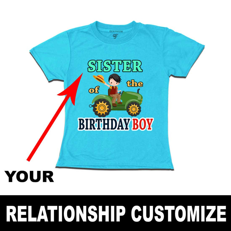 Farmer Theme Birthday Boy's Relation Customize T shirt
