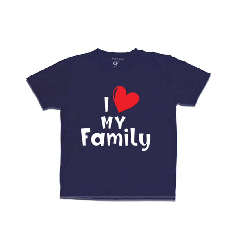 i love family t shirt for boy