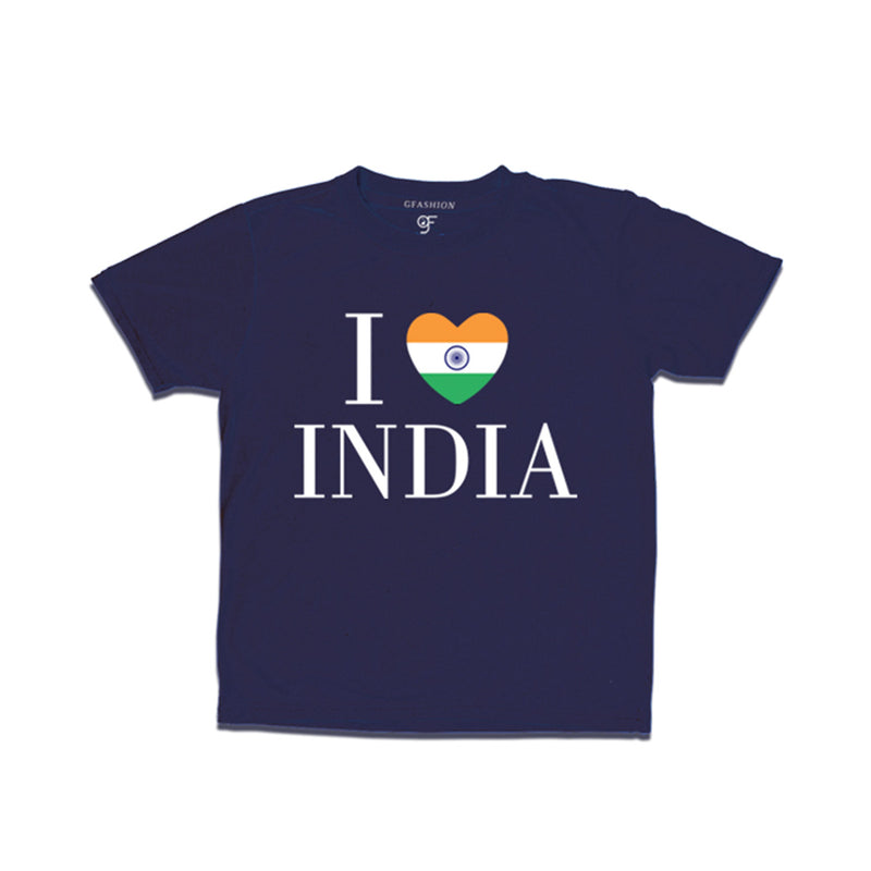 I love India Boy T-shirt in Navy Color available @ gfashion.jpg