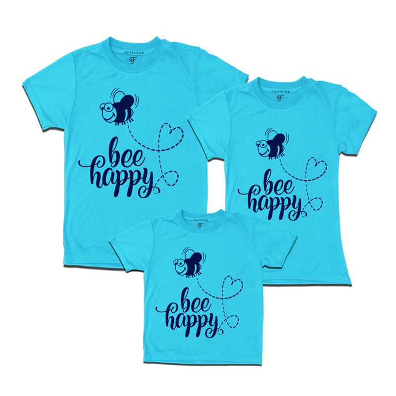 t-shirt that can match with your family for bee happy dad mom and boy