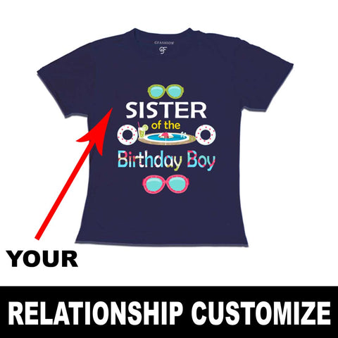 Pool Party Theme Birthday Boy's Relationship Customize T-shirt