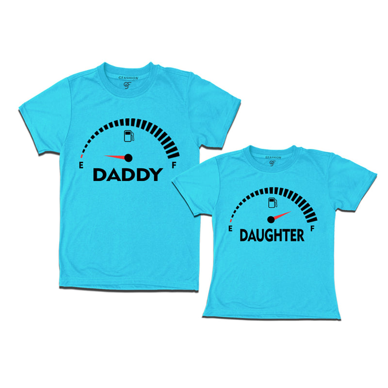 SpeedoMeter Matching T-shirts for Dad and Daughter in Sky Blue Color available @ gfashion.jpg