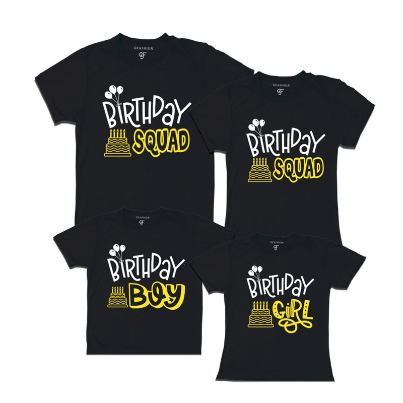 Birthday Squad Dad, Mom, Birthday Boy, Girl T-shirts