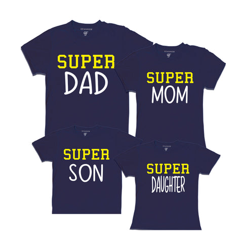 Super dad mom son daughter t shirt