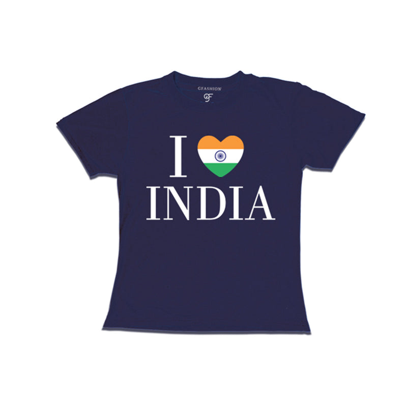 I love India Girl T-shirt in Navy Color available @ gfashion.jpg