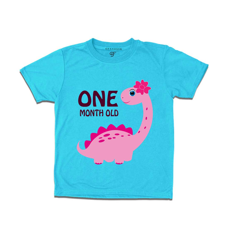One Month Old Baby T-shirt in Sky Blue Color avilable @ gfashion.jpg