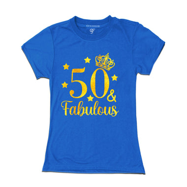 50th birthday t shirts 50 & fabulous