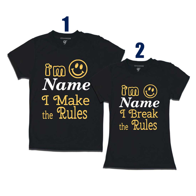 I make the Rules-I Break the Rules T-shirts-Name Customize in Black Color available @ gfashion.jpg
