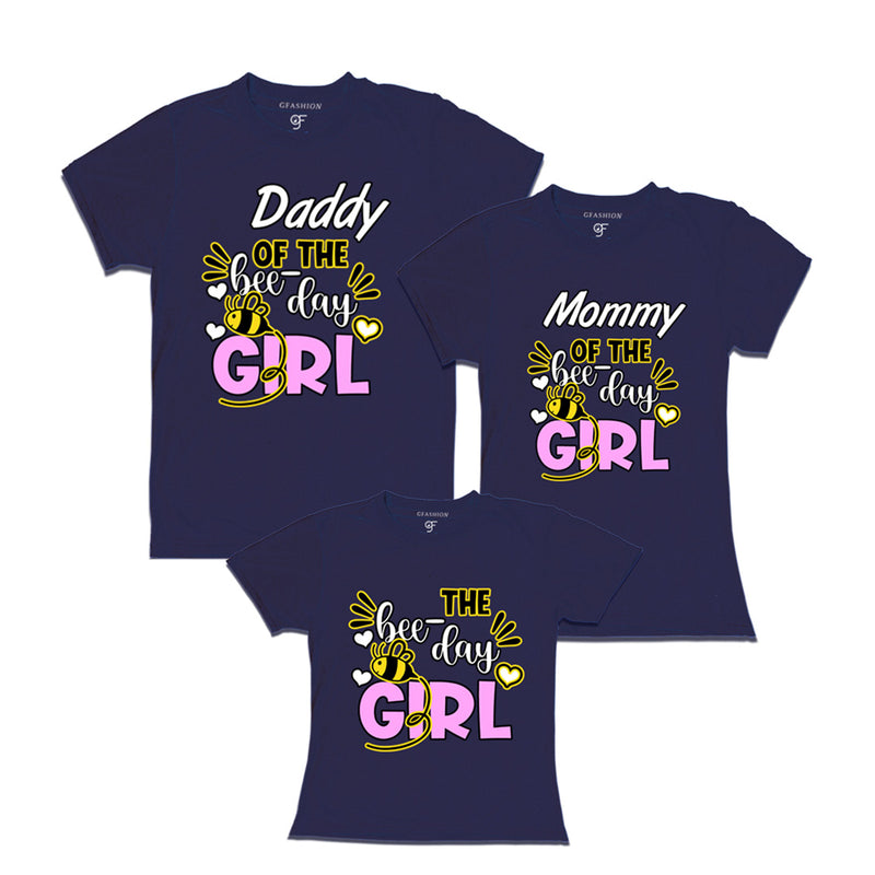 Bee theme Birthday Girl T-shrits for family