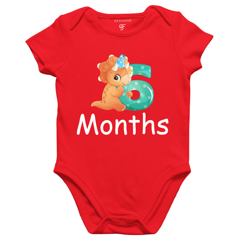 Six Month Baby BodySuit in Red Color avilable @ gfashion.jpg