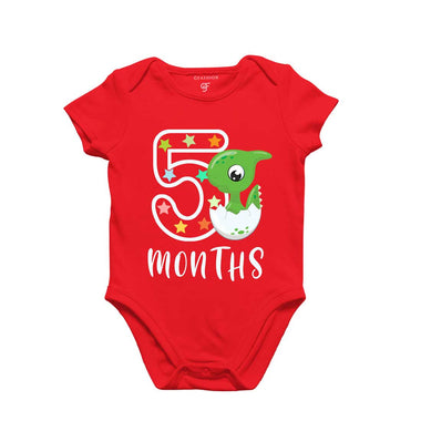 Five Month Baby Bodysuit-Rompers in Red Color avilable @ gfashion.jpg
