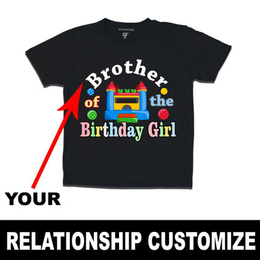 Bounce house Birthday Girl's Relation customize T-shirts