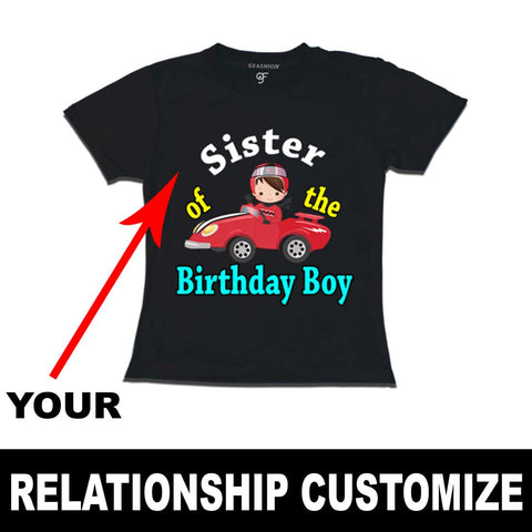 Car Racer Birthday Boy's Relation customize T-shirt