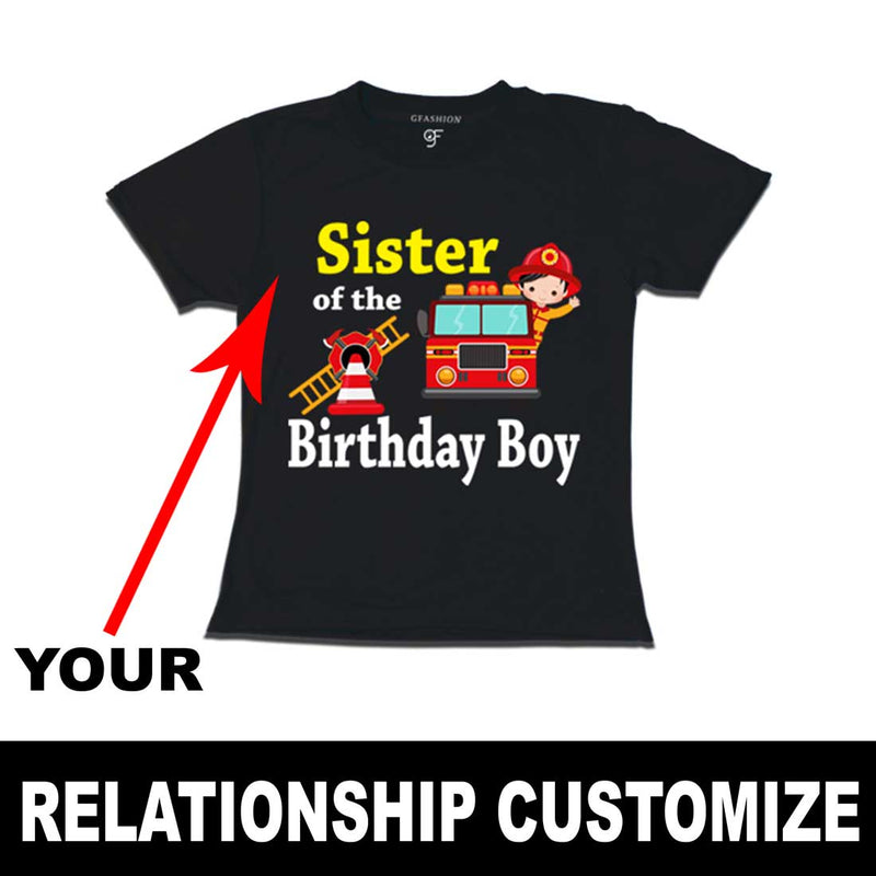 Firefighter theme Birthday Boy's Relation Customize T-shirt