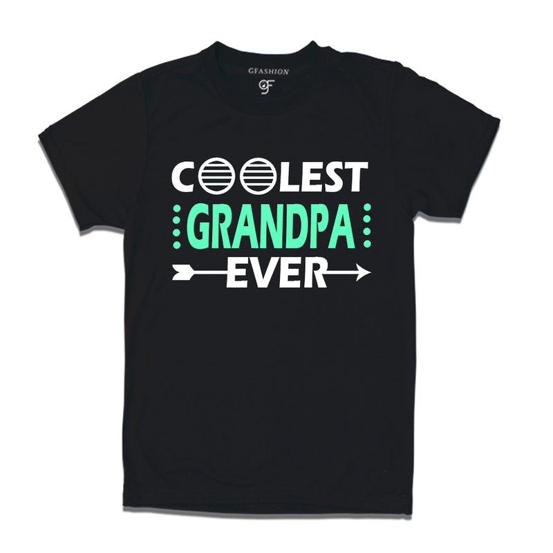 coolest grandpa ever t shirts-black-gfashion