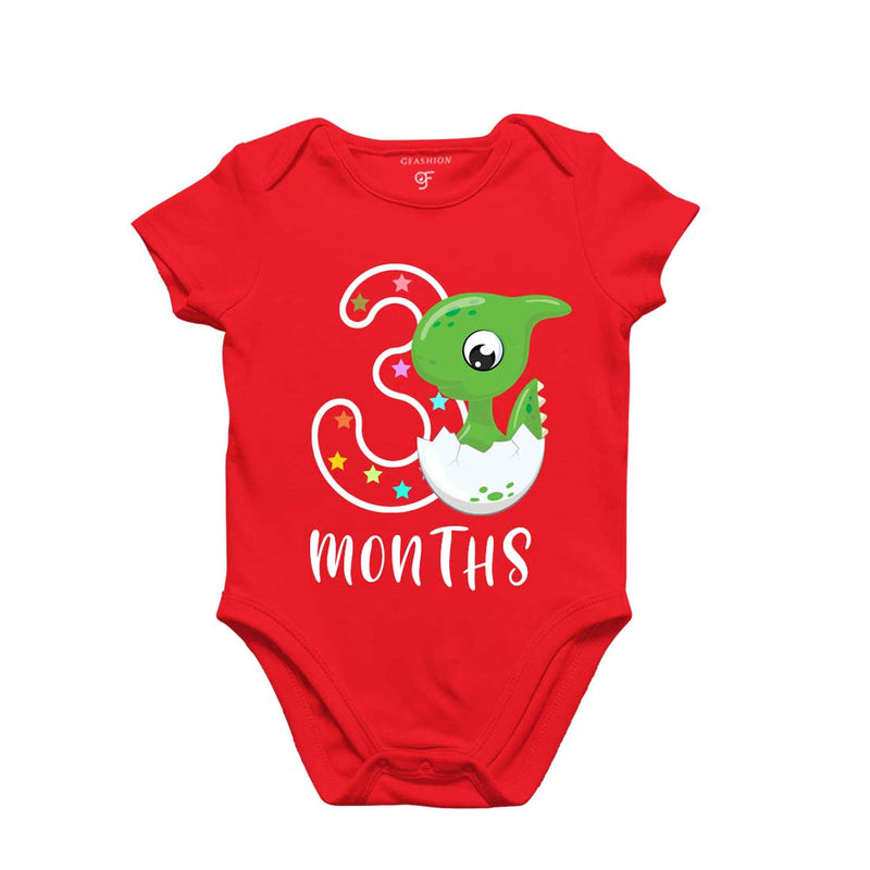 Three Month Baby Bodysuit-Rompers in Red Color avilable @ gfashion.jpg