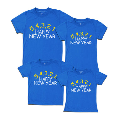 5,4,3,2,1 happy new year printed t shirts for friends, family and kids in Blue Color avilable @ gfashion.jpg