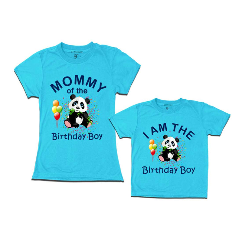 Panda Theme Birthday T-shirts for Mom and Son