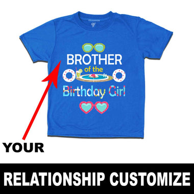 Pool Party Theme Birthday Girl's Relationship Customize T-shirt