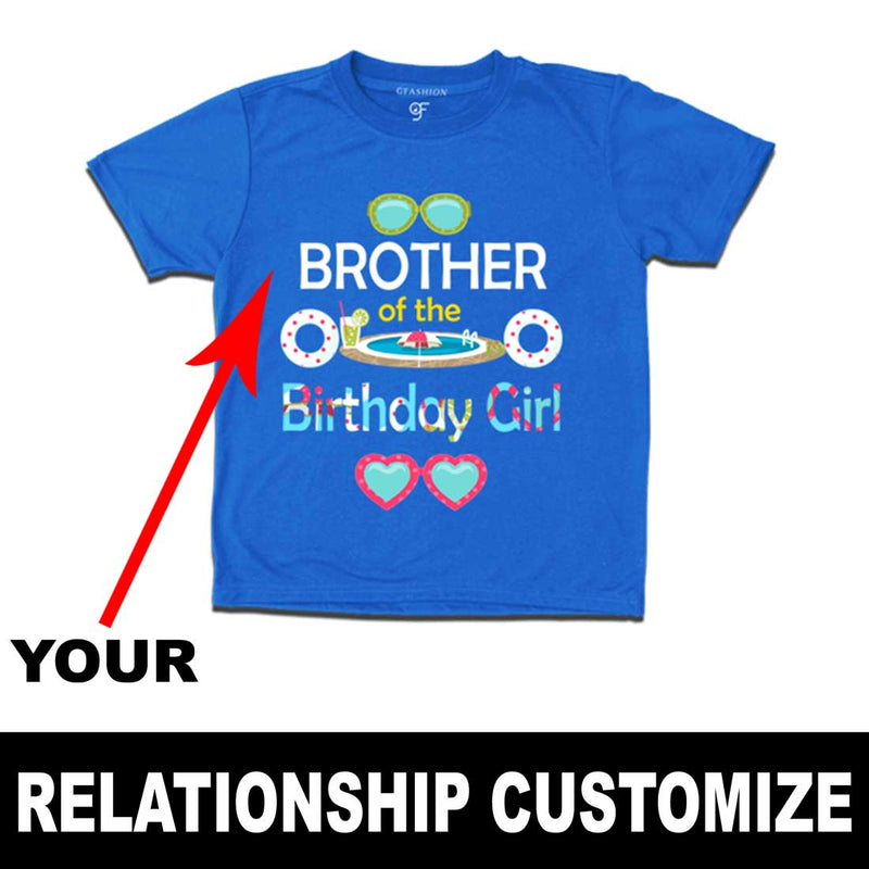 Pool Party Theme Birthday Girl's Relationship Customize T-shirt