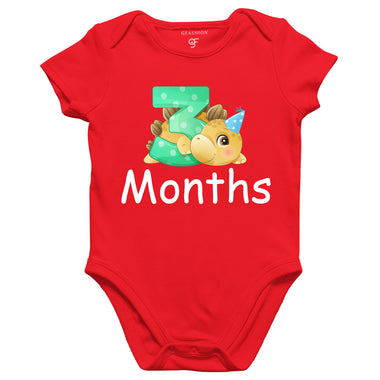 Three Month Baby BodySuit in Red Color avilable @ gfashion.jpg