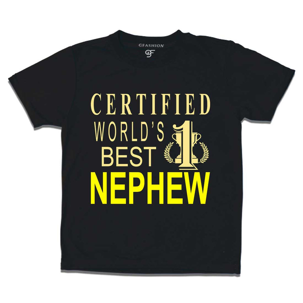 Certified World's Best  Nephew t-shirts-black-gfashion