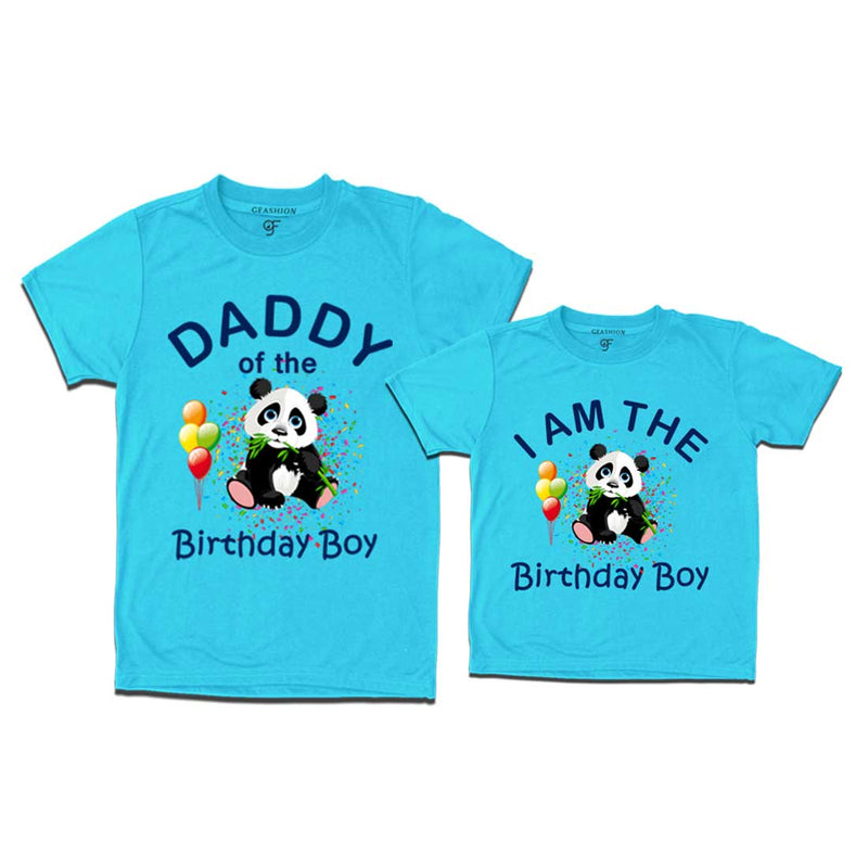 Panda Theme Birthday T-shirts for Dad and Son