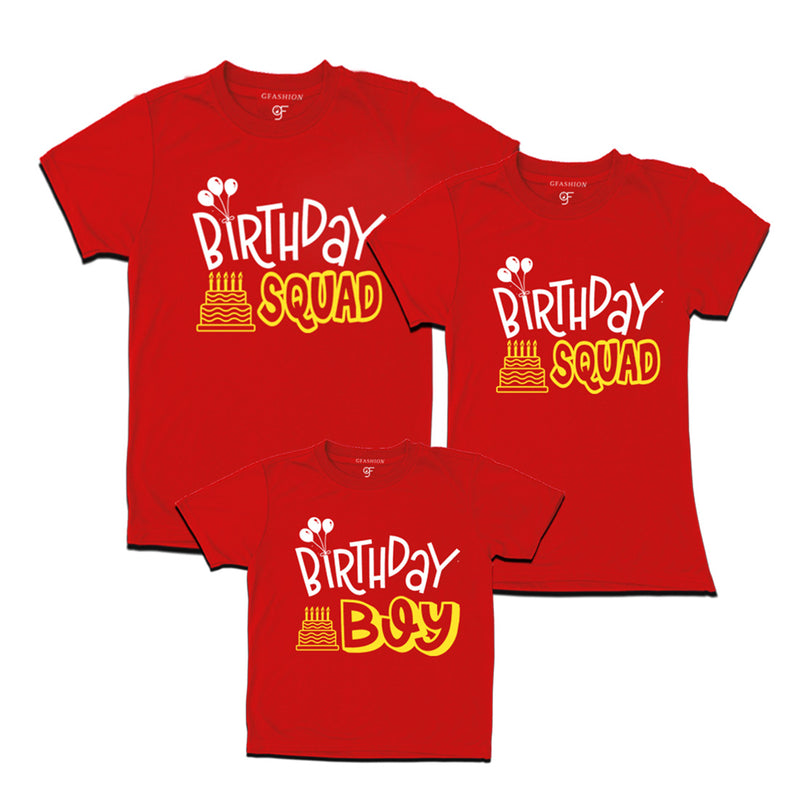 Birthday Squad Dad ,Mom & Birthday Boy T-shirts