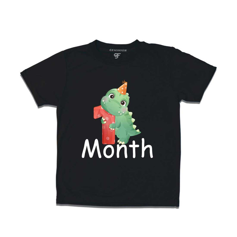 One Month Baby T-shirt in Black Color avilable @ gfashion.jpg