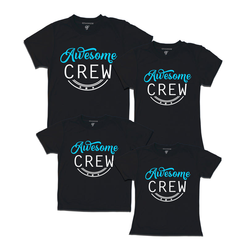 Awesome Crew-Family T-shirts-set of 4