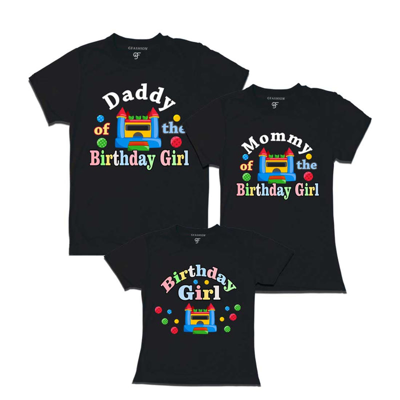 Bounce House Theme Birthday Girl T-shirts For Family