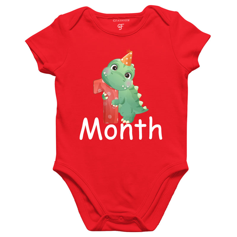 One Month Baby BodySuit in Red Color avilable @ gfashion.jpg