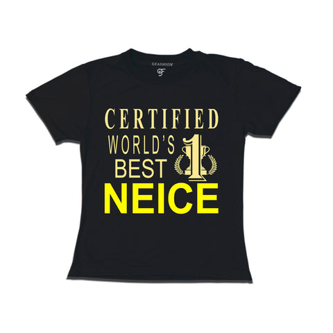 Certified World's Best  Neice t-shirts-black-gfashion