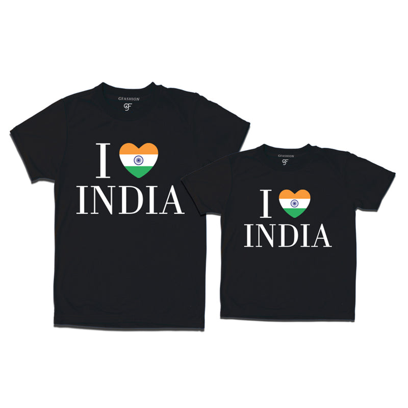 I love India Dad and son T-shirts in Black Color available @ gfashion.jpg